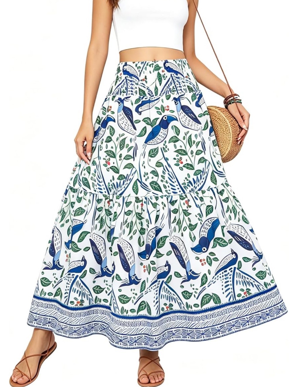 Boho maxi skirt NWOT size small